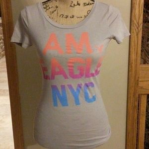 American Eagle Neon Ombre NYC T-Shirt XS